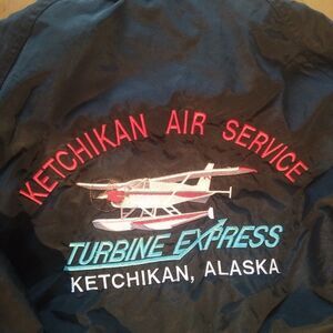 Vintage Ketchikan Air Service Turbine Express Fleece Lined Jacket